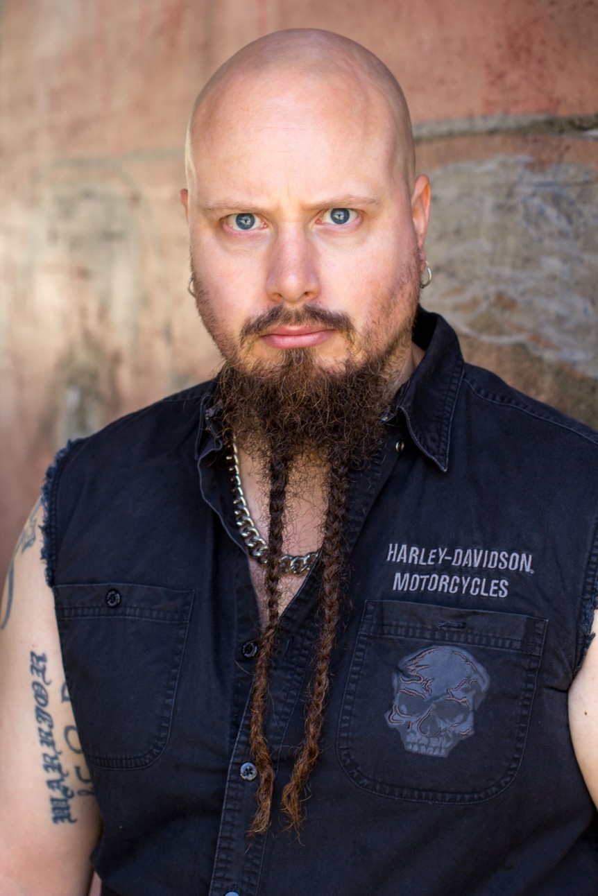 Jes Selane Headshot Biker Front